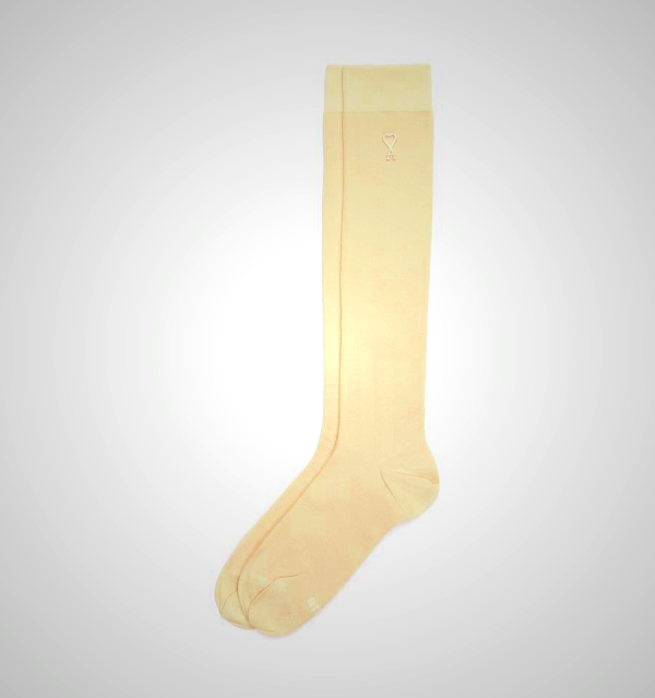 Ami Paris Silk Socks Beige | Modern Style & Comfort