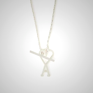 Ami Paris Ami de Coeur Chain Necklace Silver | ami_SE460