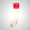 Ami Paris Ami de Coeur Striped Socks White Red | ami_SE586