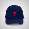 Ami Paris Red Ami de Coeur Embroidery Cap | ami_SE444