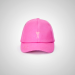 Ami Paris Tonal Ami de Coeur Embroidery Cap Pink | ami_SE129