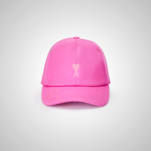 Ami Paris Tonal Ami de Coeur Embroidery Cap Pink | ami_SE129