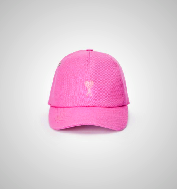 Ami Paris Tonal Ami de Coeur Embroidery Cap Pink | ami_SE129